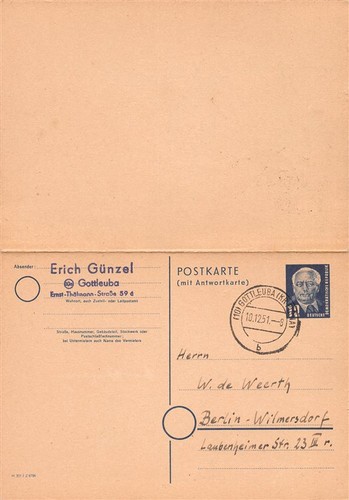 832668 ddr ganzsache p46 - 832668),