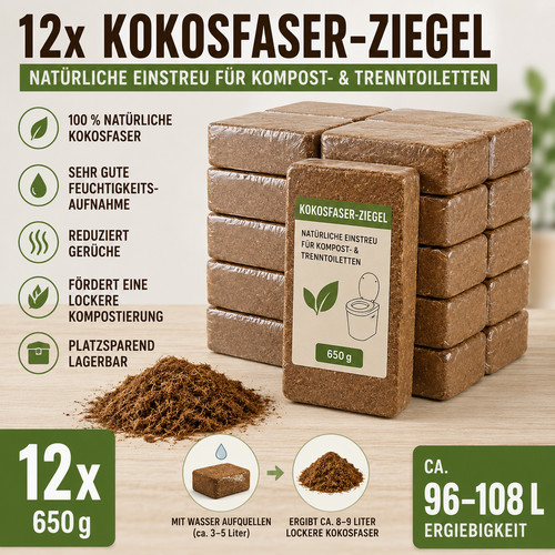 12x kokosfaser ziegel - 12x,