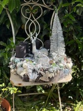 ?Adventskranz silber schwarz modern Hirsch Tannenbaum Weihnachtsdeko Winter