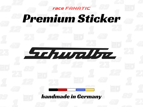 Schwalbe schriftzug aufkleber - schwalbe,
