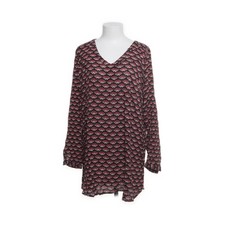 Kaffe, Tunika, Größe: 46, Pink/Schwarz/Mehrfarbig, Chevron, Damen #7g2