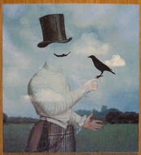 Deko HDF - Tiere Rabe Krähe Zauber Mystik Bart Moustache