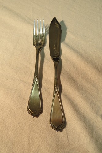 Versilbertes fischbesteck - versilbertes,
