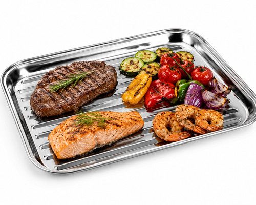 Edelstahl grillschale - edelstahl,