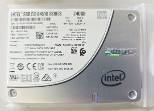Intel ssd s4510 series - d3-s4510,