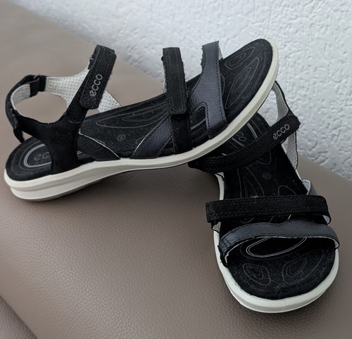 Damen ecco leder sandalen - ecco,