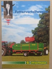 STRAUTMANN FVW 100-160 Futterverteilwagen Prospekt Traktor Schlepper Bulldog