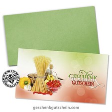 Gutscheinkarten und kuverts - und,