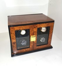 SCATOLA del TEMPO Uhrenbeweger Vogelaugenahorn * für 6 Uhren * gebraucht, gut