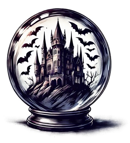 Halloween kristallkugel 9x9 - kristallkugel,