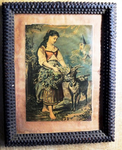 Bild mädchen ziege - mädchen, m.