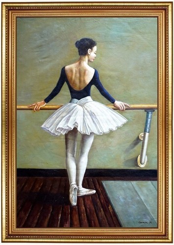 ölbild ballerina mädchen - Ölbild,