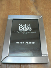 Solid Brass Bilderrahmen 16 x 21 cm  Quadratisch Elegant silber Strass Steine