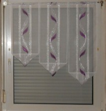 schöne 3 tlg. scheibengardine deko gardine vorhang 1099