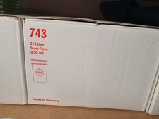 Weck Gläser Sturzgläser 850ml mit Deckel, 6 Stück, Nr. 743