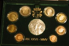 ORIGINAL KMS Vatikan 2005 PP + 1 Medaille 925 Silber + orig.Flyer