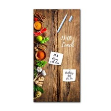 Memoboard Bright Wood L 30 x 60 cm - Magnettafel aus Glas - Küche Esszimmer