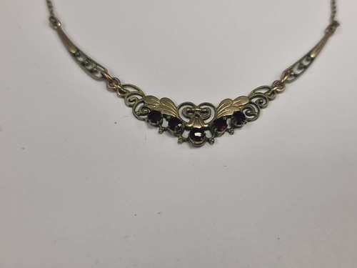 Collier jugendstil granat - jugendstil,