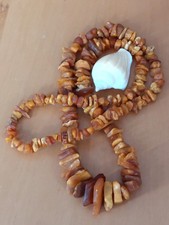 Bernsteinkette gelblich braun