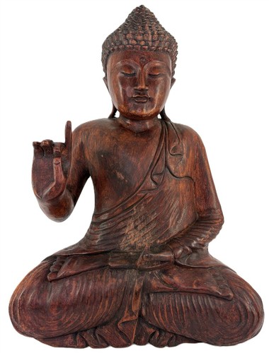 60cm holzbuddha buddha braun - 60cm,