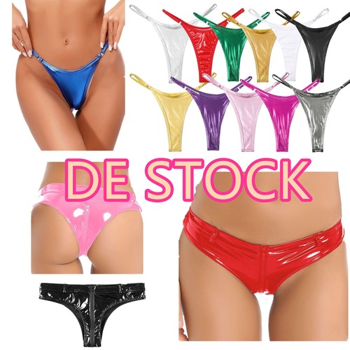 Damen wetlook slip panties - de,