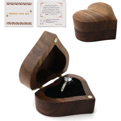 Walnuss holz ring box - walnuss,