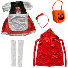 Kostüm Rotkäppchen Kleid mit Umhang mit Kapuze, Lito Angels