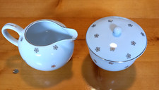 Altes Arzberg Milchkännchen u. Zuckerdose, Goldrand und Goldblüte 