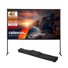 celexon basic tragbare, mobile Faltrahmenleinwand mit Tragetasche 221x124cm 16:9