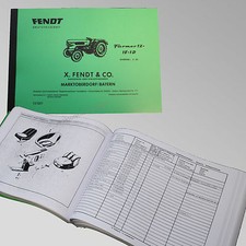 Fendt Ersatzteilliste für Farmer 1Z / 1E / 1D Traktor Schlepper 131001