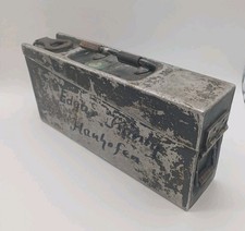 Alte Original Munitionskiste Metall Blech Gurtkasten Wehrmacht Heer WW2 Deutsch