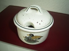 Winterling-Marmeladentopf?-Serie Duck mit Entenmotiv-gesprenkelt-handdekoriert