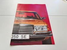 1972 Mercedes 350 SE Prospekt Faltblatt S-Klasse  280 S  280 SE - 8 Seiten