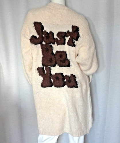 Boho grobstrick jacke lang - grobstrick,