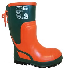 BW LUMBERJACK III NEO SCHNITTSCHUTZ - GUMMISTIEFEL GRÜN ORANGE LEVEL 3  KLASSE 3