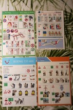 Safety Card - 4 x Safety Cards Großbritannien (UK): First Choice, Airtours, TUI