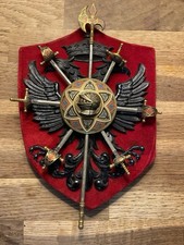 Deko Wandbild Mittelalter Rüstung Ritter Holz Metall Wappen Bodenfund Rarität 