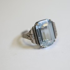 Art Deco  Spinellring 800 Silber Gr. 55 = 4,6 g