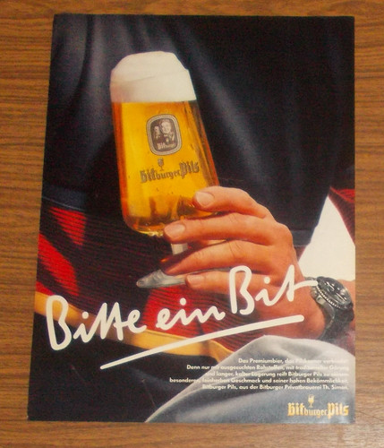 Seltene werbung bitburger pils - bitburger,