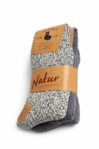Alpaka wollsocken paar - alpaka,