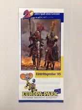 Europa-Park Europa Park Flyer 1995 Eintrittspreis / 20 Jahre Europa-Park
