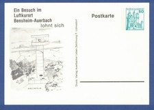 Privat-Ganzsache ca. 1978, Luftkurort Bensheim-Auerbach, ein Besuch lohnt sich!