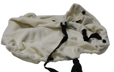 Hoppediz Fleece Cover f. Babytrage Bauchtrage Tragetuch Beige/Weiß