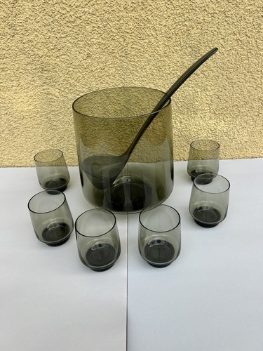 Bowle service glas grau - bowle,