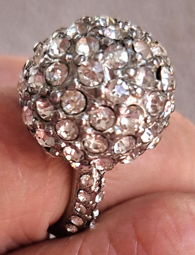 Silberfarben klar strass - silberfarben,