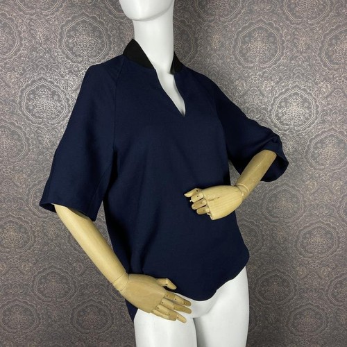 Women cos shirt navy - wool, 36