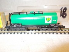 Minitrix 13554 Kesselwagen BP der DB, 21 80 007 1 500-1, 4-achsig, grün, sehr gu