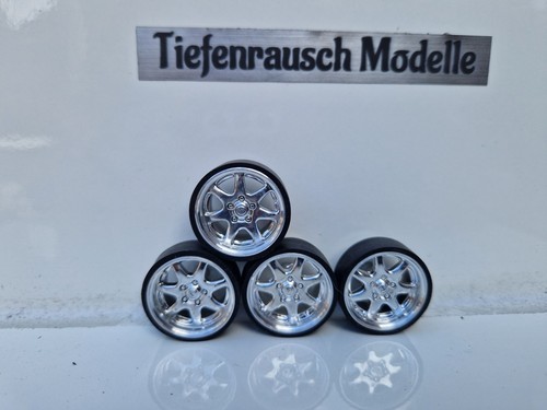 Chrom echt alu felgen - 1:18,