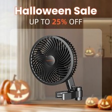 Spider Farmer 6" Grow Tent Clip on Fan EC Motor, Auto Oscillation, 10 Speeds