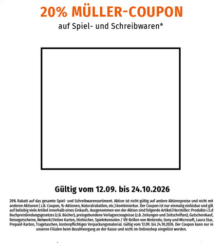 Müller rabatt auf - 20%,